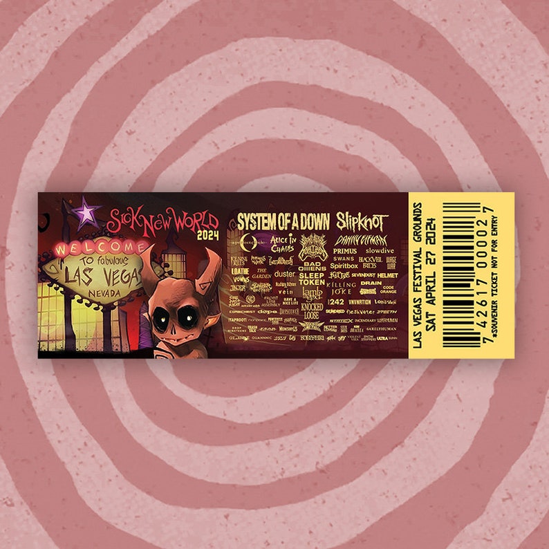 Sick New World 2025 Souvenir Ticket Etsy