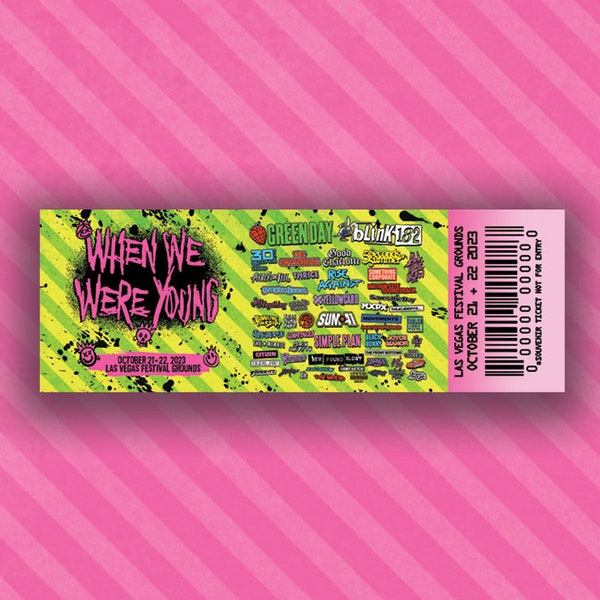 When We Were Young 2023 Souvenir Ticket