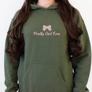 Pretty Girl Era Sweatshirt, Embroidered Aesthetic Pullover, Cute Cozy Crewneck, Girly Soft Comfort Colors Sweatshirt, Y2K Trendy Shirt