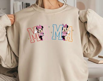 Minnie Mama Shirt Sweatshirt Hoodie, Disney Minnie Mom Tee, Mommy Birthday, Matching Vacation