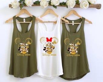 Mickey Friends 2026 Tank Top, Matching Disney Vacation Shirt, Fab Five Squad Tanktop, Women’s Theme Park Outfit