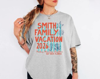 Custom Family Beach Vacation 2026 Shirt Sweatshirt, Matching Family Trip Tee, Tropical Island Travel , Personalized Vacation Gift