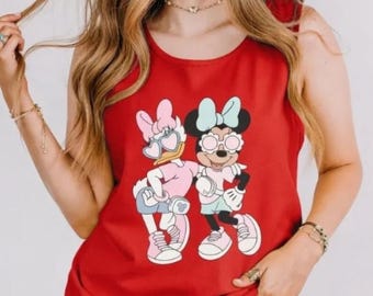 Disney Mickey Minnie Love Kiss Racerback, Disney Racerback, Sketch Tank, Disneyworld Disneyland Matching Tops