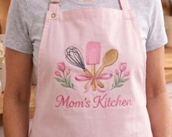Personalized Mom & Kids Apron, Custom Matching Aprons with Pockets, Gift for Mom