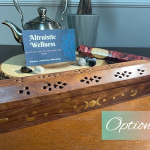 Wood Coffin Incense Burner