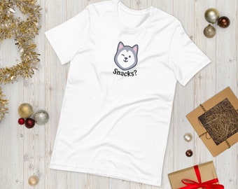 Husky T Shirt | Siberian Husky Shirt | Husky Snacks T Shirt | Siberian Husky Gifts | Husky Gifts For Her | Husky Gifts For Him