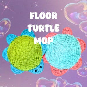 Wzór na mop podłogowy w kształcie żółwia