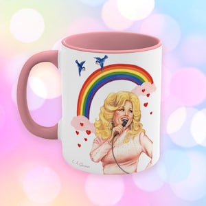 Dolly Parton mug Pink