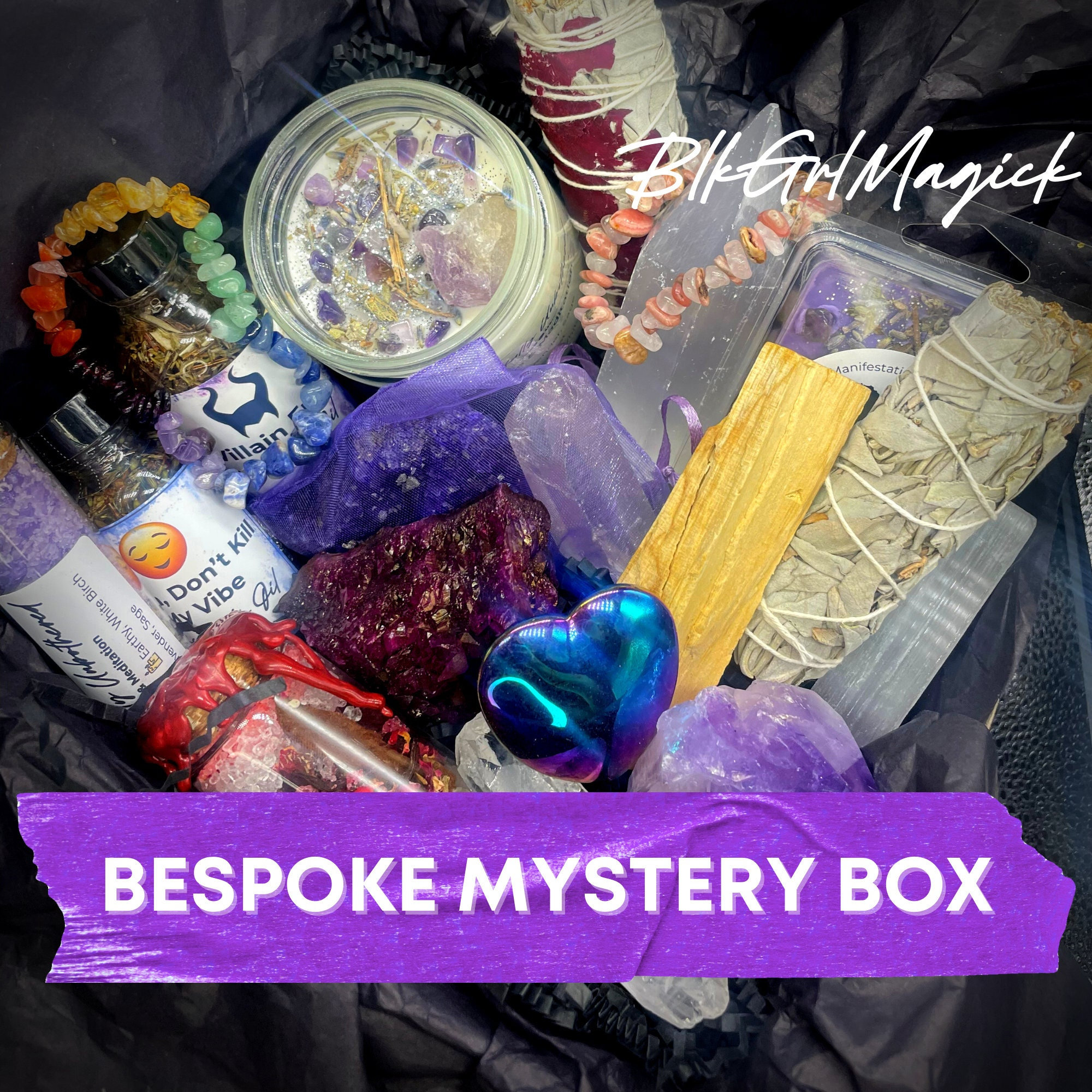 Crystal Mystery Box, Sapphire & Sage