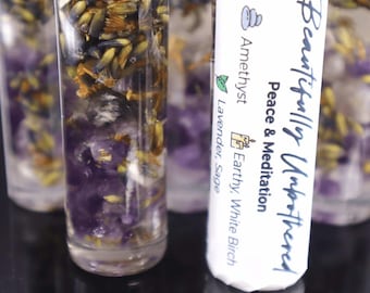 MANIFESTATION Crystal Perfume Rollers • Strong Scented Essential Oil Blend for Intention • Vegan • Nontoxic • Pure Coconut Oil • Black Owned