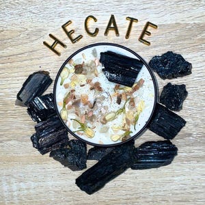 GODDESS CRYSTAL Candle • Strong Scented • Crystal Infused Intention Candles • Greek Roman Celtic Norse Deity Altar Decor • Ritual Offering