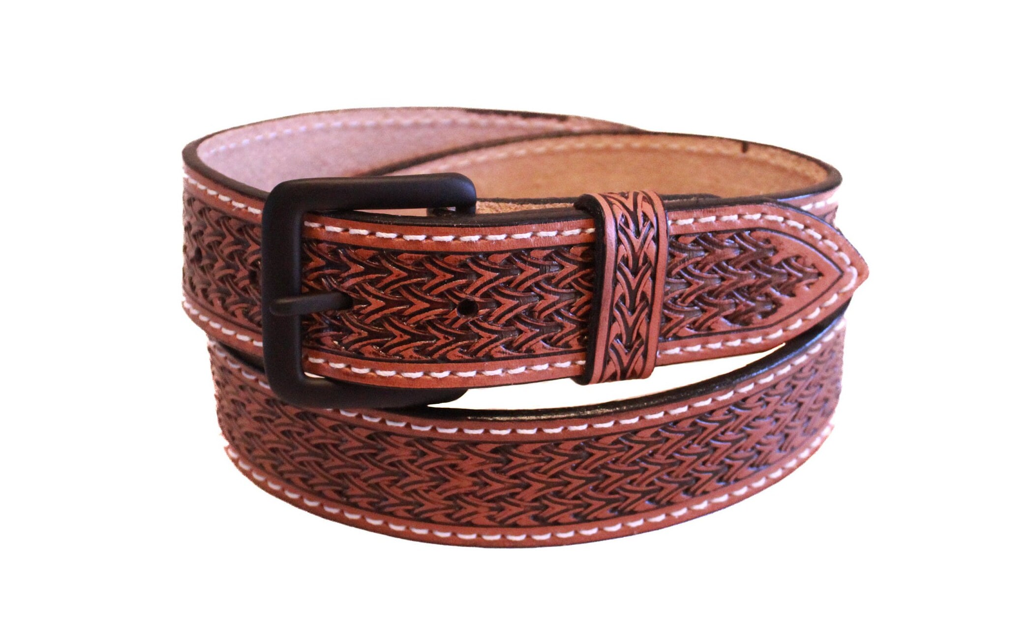 mens basket weave belt