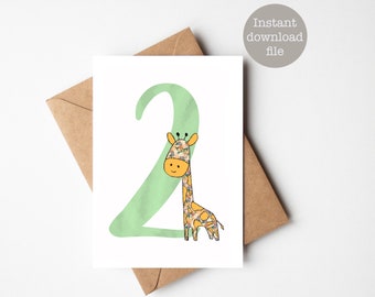 2 Year Old Son Birthday Card - Etsy