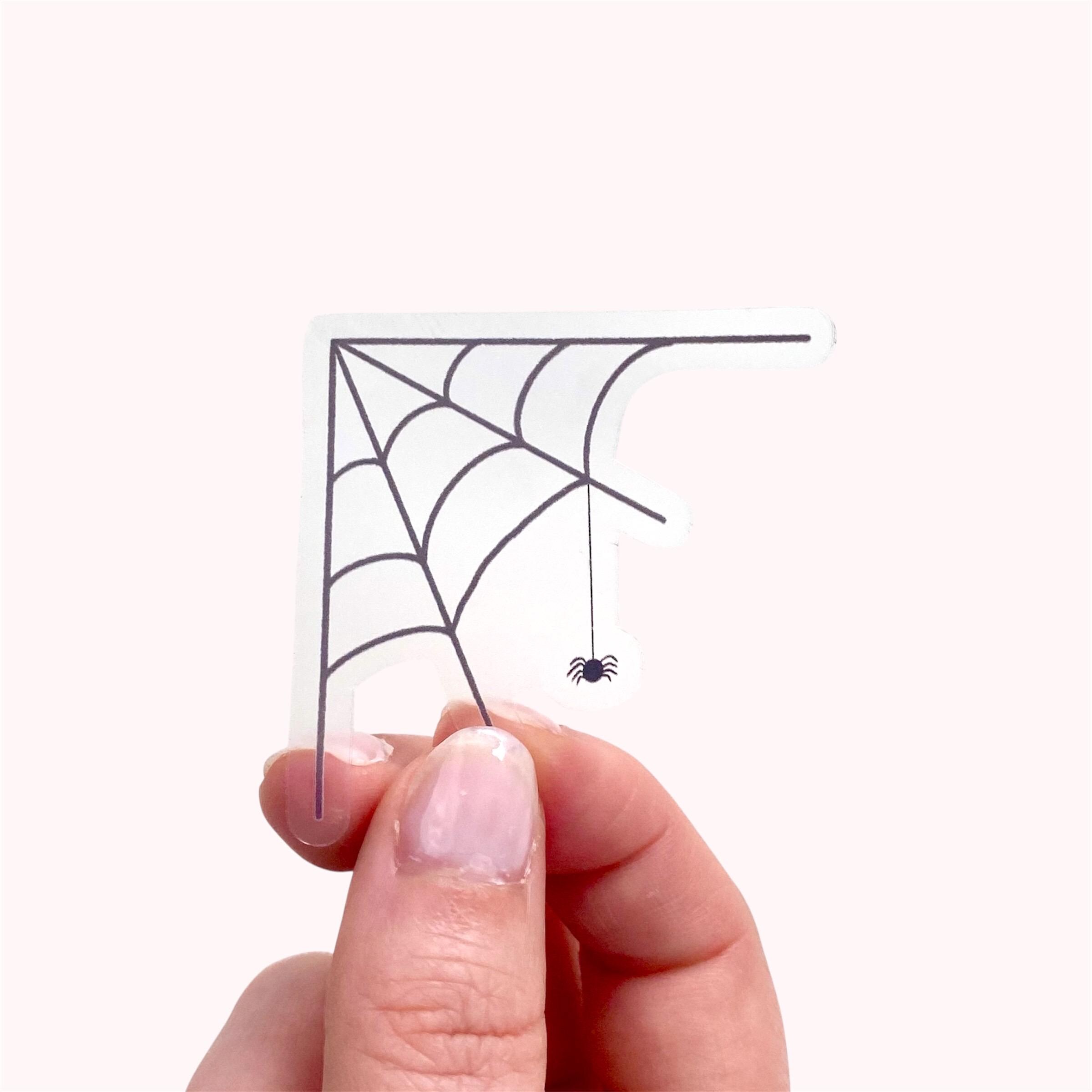 Spider Web Clear Sticker: Waterproof Vinyl Halloween Cobweb Sticker - Etsy