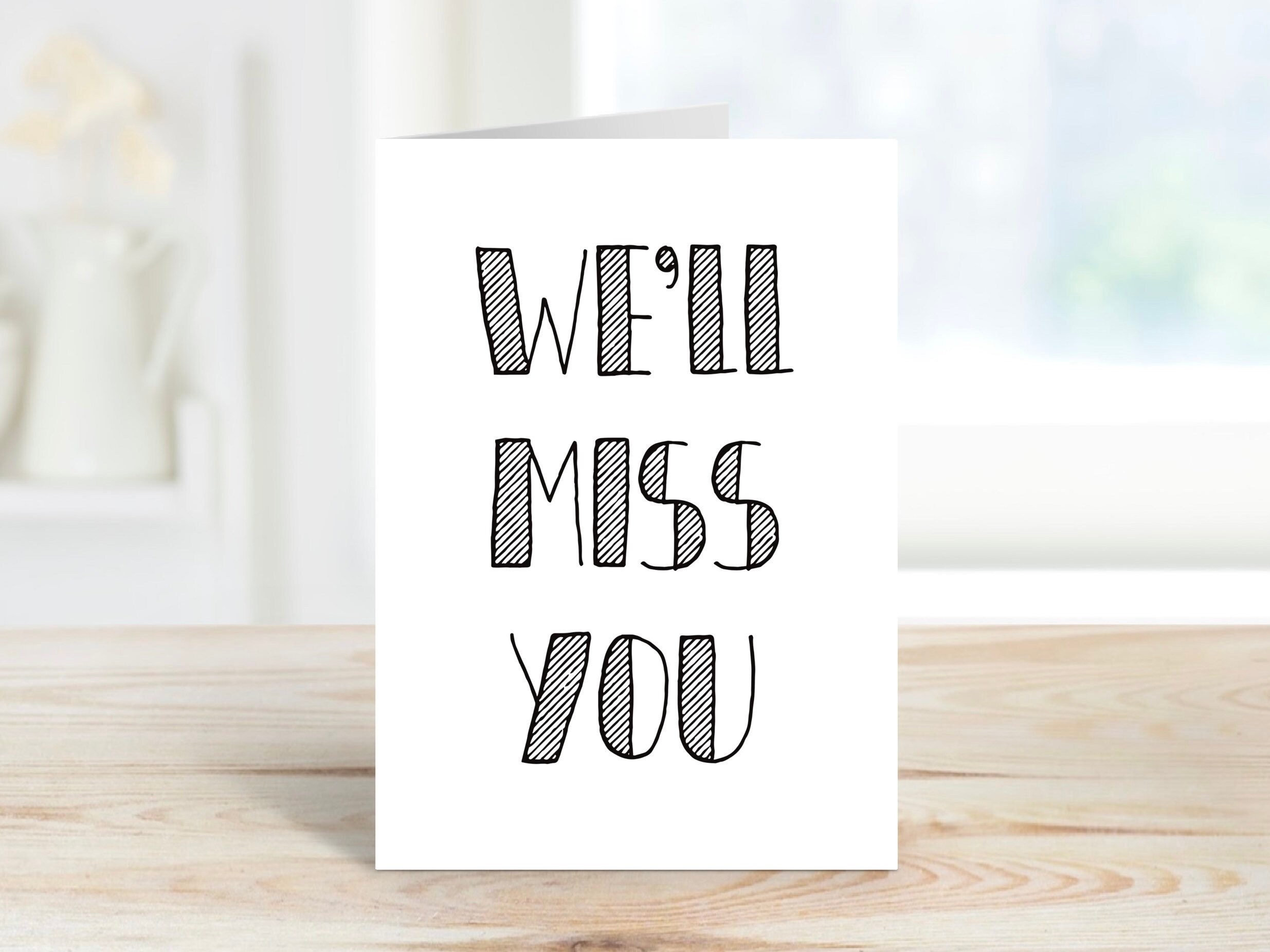We’ll Miss You Printable Card | Simple PDF Leaving Card | Printable ...