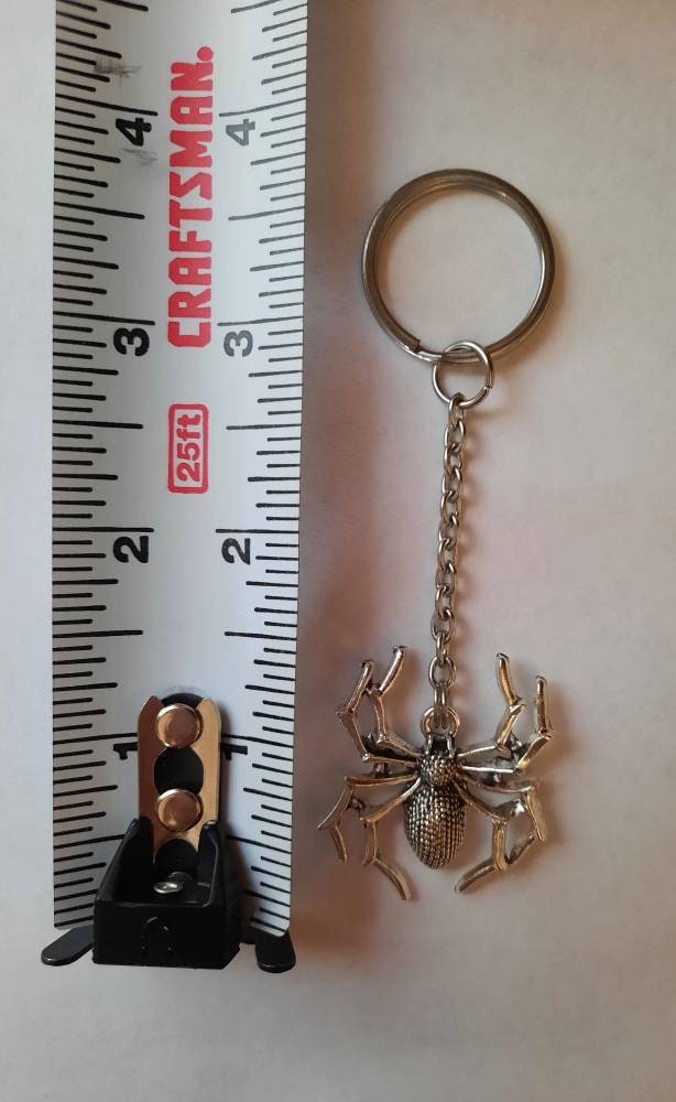 Spider Keychain Stainless Steel Key Rings. Arachnid Keychain - Etsy
