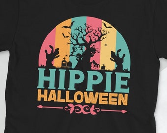 Hippie Halloween T-Shirt | Halloween Shirt, Trick or Treat Gift for Her, Cute Fall Shirt, Halloween Witches Graphic Tee