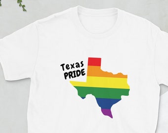 Texas PRIDE Unisex T-Shirt (light) | Rainbow Shirt, LGBT Shirt, Ohio Pride, Ohio Tshirt, Rainbow, Pride Tshirt, Pride Month
