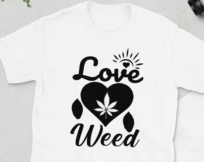 Love Weed Shirt | Funny Cannabis Shirt, Gift for Stoners, Weed gift for him, Funny Marijuana Tshirt, Cannabis Clothing