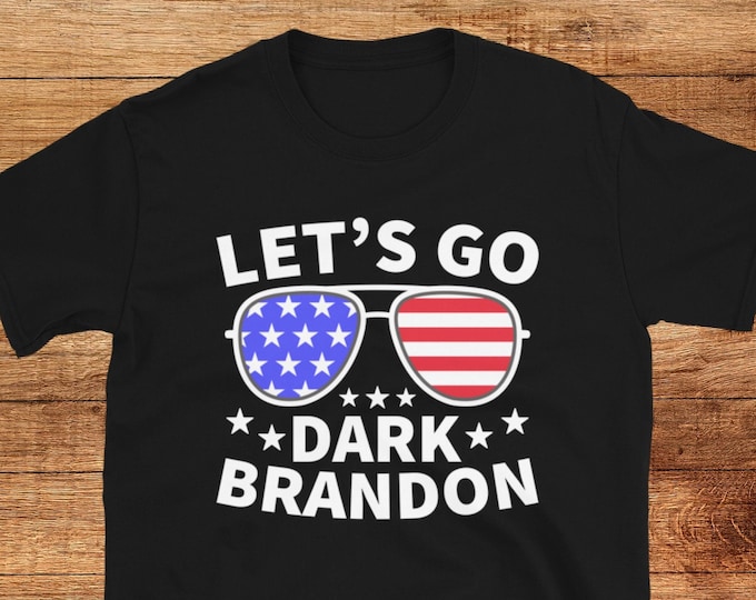 Featured listing image: Let's Go Dark Brandon T-Shirt | Progressive Tee, Patriotic Shirt, Democracy Tee, Joe Biden Shirt