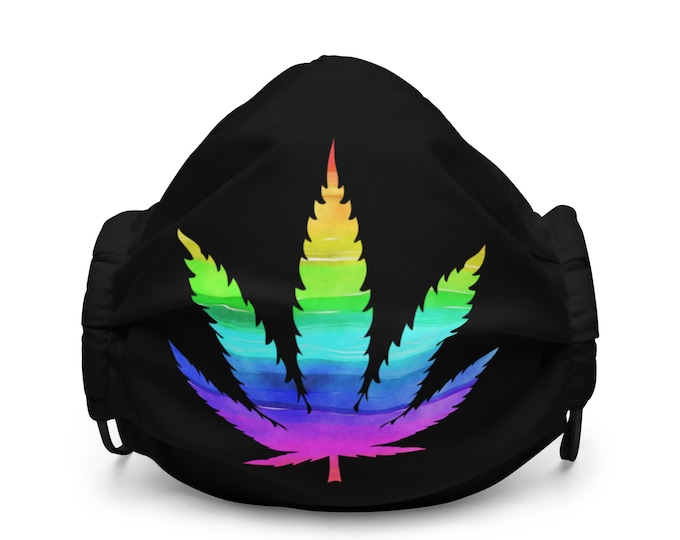 Cannabis Pride Premium face mask | Weed Pride, Weed Leaf Mask, Pride Month, Pride Mask, Stoner Mask, Stoner Pride