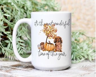 DACHSHUND MUG Chubby Dachshund Coffee Art on White Glossy Ceramic Mug Red or Black and Tan Doxie Kawaii Art By Bark&Run! DACHSHUND MUG Chubby Dachshund Coffee Art on White Glossy Ceramic Mug Red or Black and Tan Doxie Kawaii Art By Bark&Run!