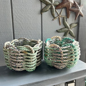 Smallest Sea Basket - Handwoven out of Reclaimed Crab Pot Rope