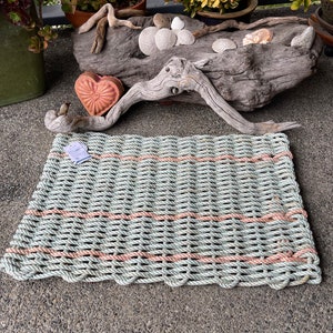 The Skinny Stripe - Handwoven, Reclaimed Crab Pot Rope Doormat