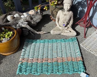 Gabby Gobi - Handgewebte, wiederverwendete Crab Pot Rope Fußmatte