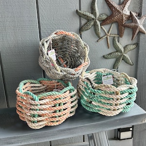 Small Sea Basket - Handwoven out of Reclaimed Crab Pot Rope