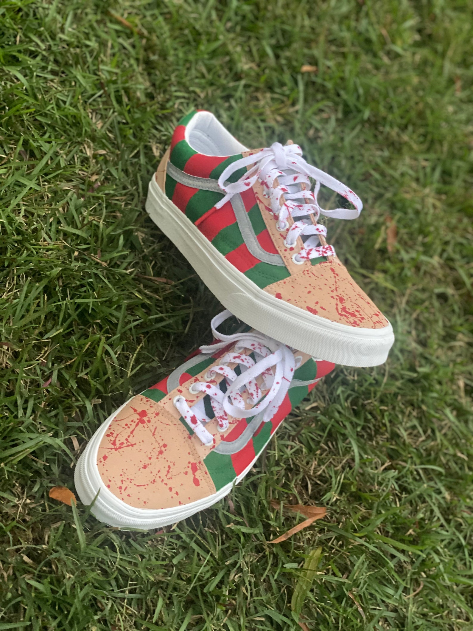 Custom Freddy Krueger Vans - Etsy