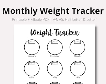 Monthly Weight Loss Tracker Template