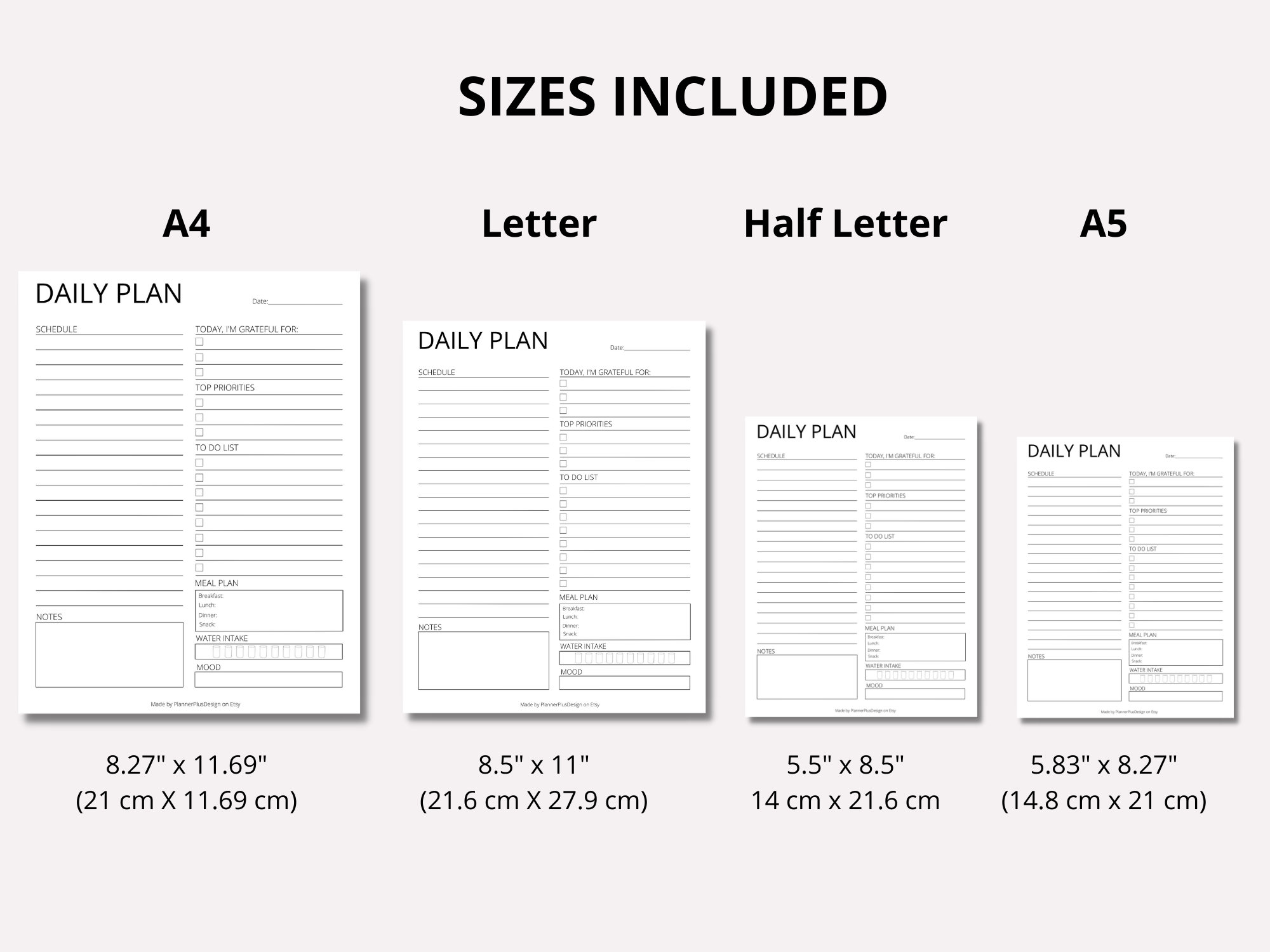 Daily planner printable to do list daily to do list planner etsy