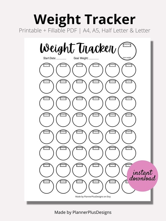 Free Printable Weight Loss Tracker — Krafty Planner