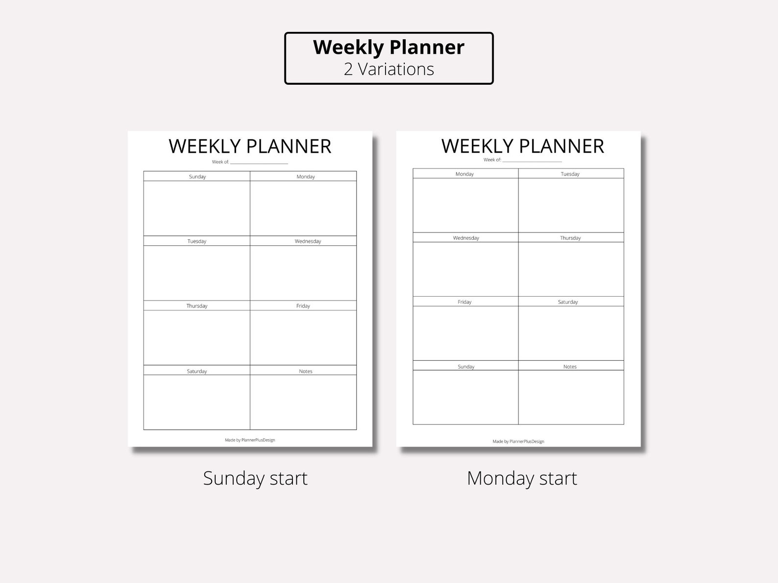 Daily Productivity Planner Printable, Daily Weekly Monthly Planner ...