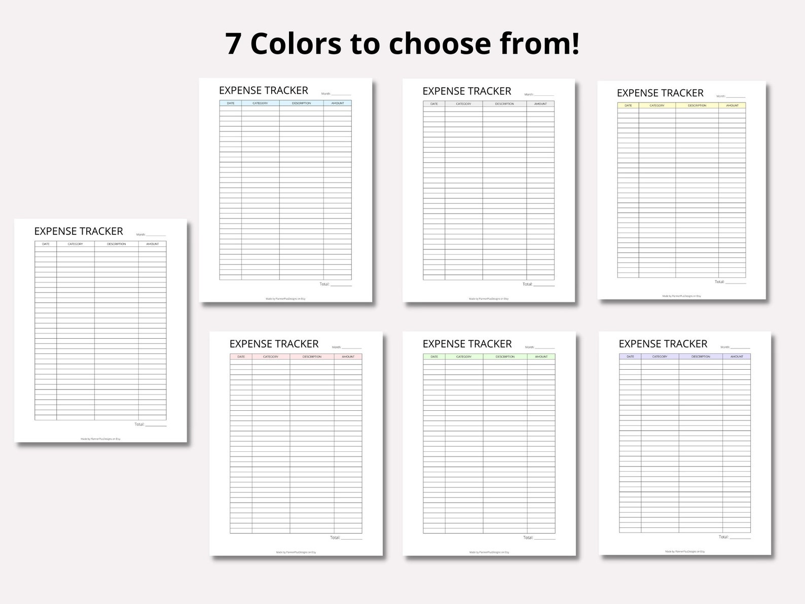 Expense tracker printable expense log monthly expense etsy