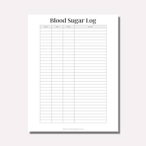 Blood Sugar Log Printable Blood Sugar Tracker Blood Glucose Tracker Blood Sugar Log Printable Blood Sugar Tracker Blood Glucose Tracker