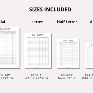 Fuel Expense Tracker Template Editable Canva Printable Fuel Cost Log ...