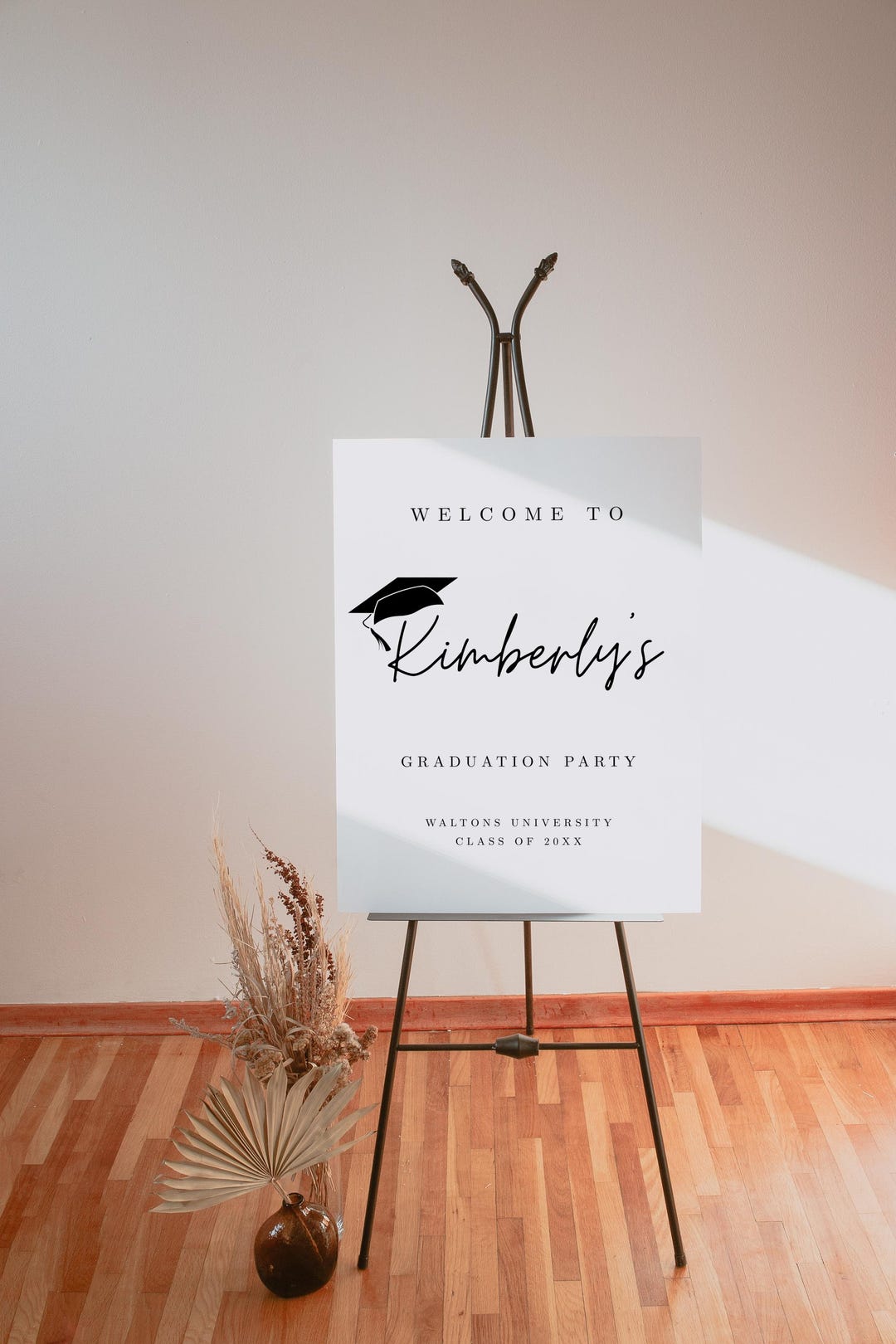 Graduation Welcome Note Graduation Welcome Sign Template | Photo Grad Party Decor (canva ...