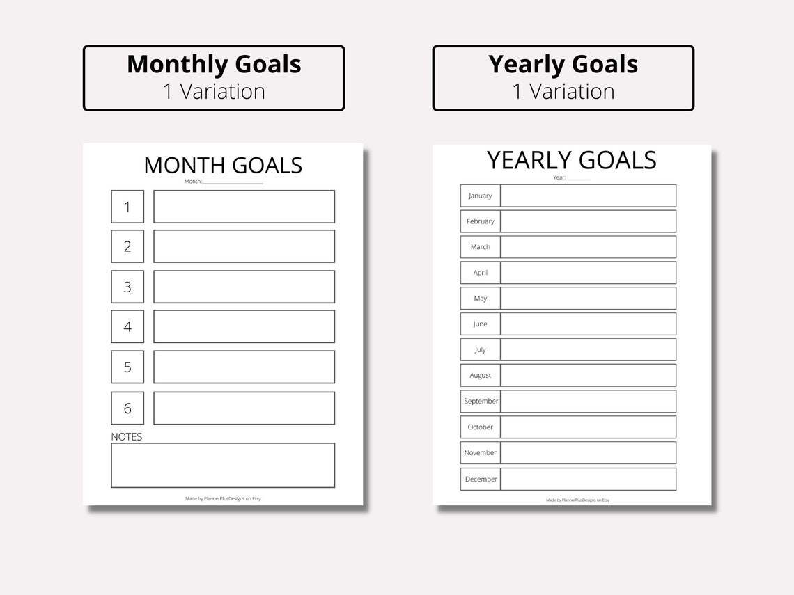 Daily Productivity Planner Printable, Daily Weekly Monthly Planner ...
