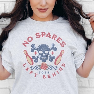 No spares left behind tshirt, bowling tshirt, bowling team shirt, ladies bowling, gift for bowler, bowling league shirts, group matching tee