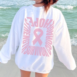 Hope Courage sweatshirt, Cancer warrior sweatshirt, chemo gift, cancer support shirt,  Breast cancer awareness shirt, gift for her