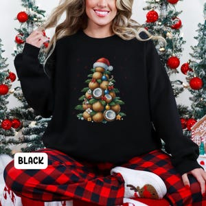 Beach Christmas sweatshirt, coconut christmas tree,  Beach Christmas, family vacation holiday shirts, christmas family shirts,