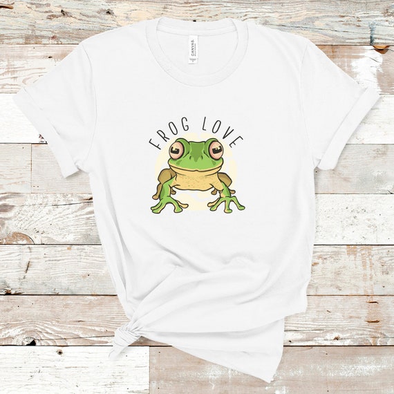 Frog Love Unisex T Shirt I Love Frogs T Shirts Love Frogs T Shirts Frog T Shirts Man I Love Frogs T Shirt Etsy