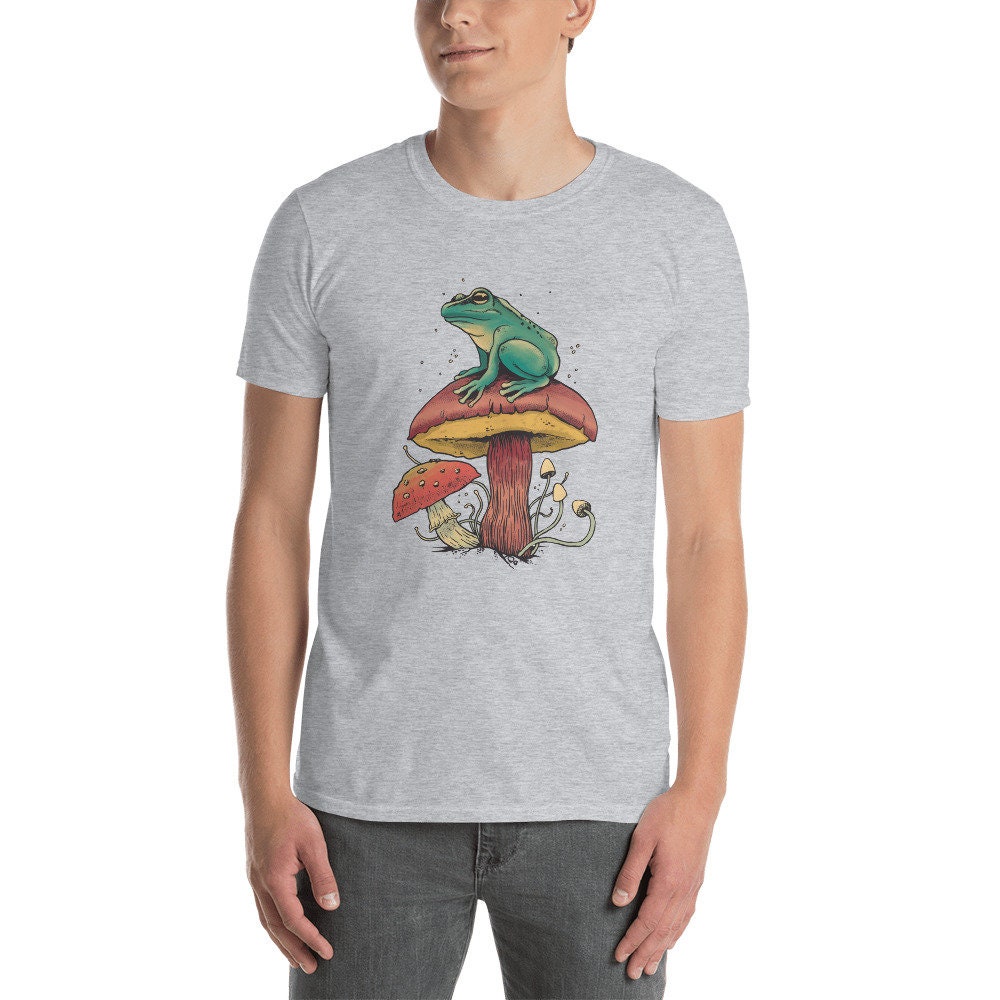 Cottage Core Frog on a Mushroom Short-sleeve Unisex T-shirt - Etsy