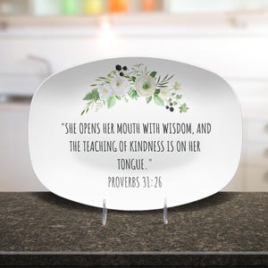 Faith Platter, housewarming gift platter, Religious gift platter, bibile verse serving platter, mothers day gift platter,
