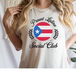 proud latina social Club tshirt, latina tshirt, puerto rican shirt, gift for puerto rican, puerto rico tee, puerto rican shirt