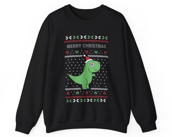 Dinosaur Ugly Christmas Sweater,  Ugly Crhistmas Sweater, Christmas Dinosaur  Sweatshirt,  Christmas Sweater Ugly Sweater