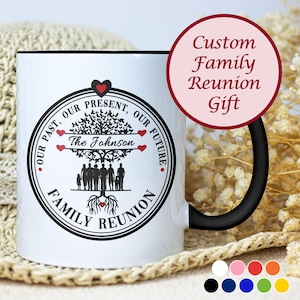 Family Reunion Mug, Personalized Family Reunion Favor Gift, Tree of Life Family Reunion Souvenirs, Past Present Future