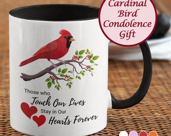 Cardinal Memorial Mug, Sympathy Gift Loss of Loved One Husband, Sorry for Your Loss, Condolence Gift, Red Cardinal Bird